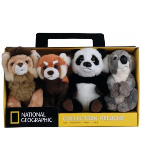 DISPLAY 4 PELUCHES NATIONAL GEOGRAPHIC 18CM